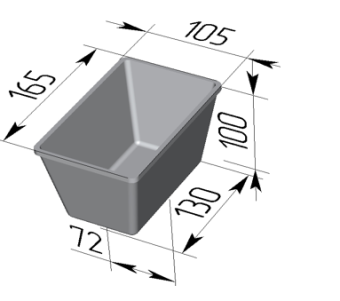 Форма для хлеба 165x105x100мм Spika №11Б в ШефСтор (chefstore.ru)